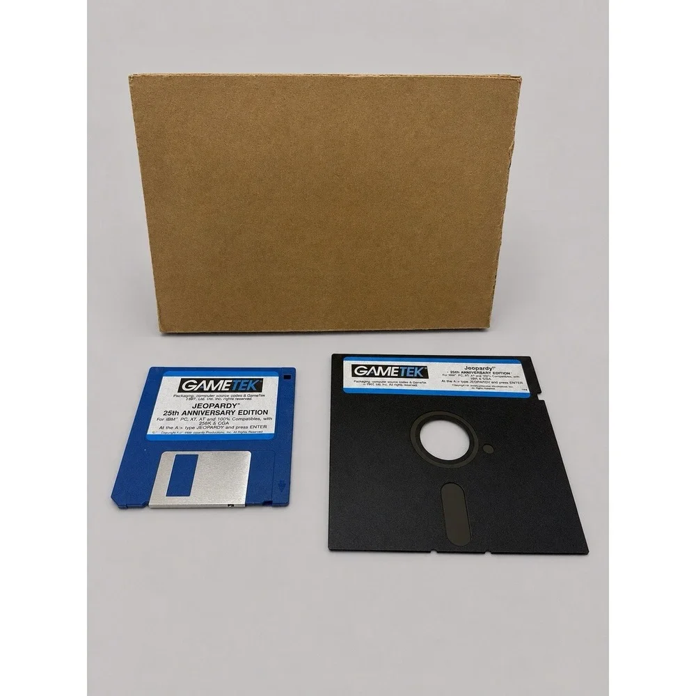 Jeopardy! 25th Anniversary Edition IBM PC Big Box 5.25 & 3.5 Floppy Complete